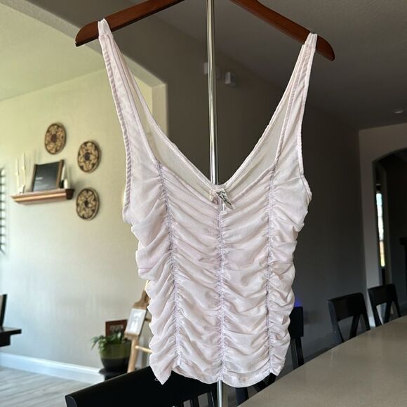 NWOT Free People All I Think About Brami Mesh Pink Tank Sleeveless Intimately S - Picture 7 of 14